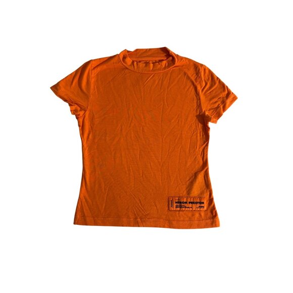 Heron Preston Authentic Orange Short Sleeve T-Shirt S - Picture 1 of 5